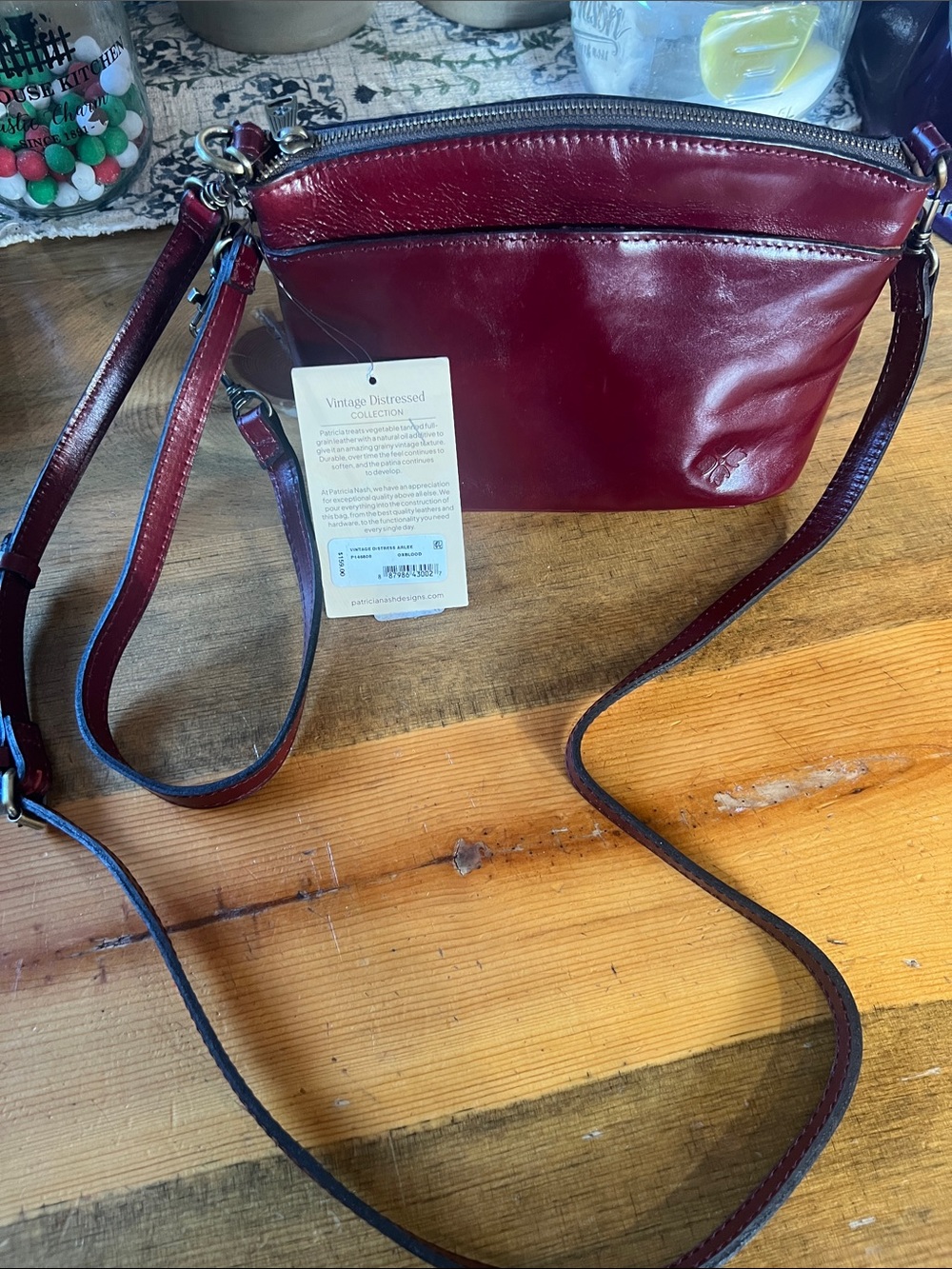 Patricia Nash Arlee Vintage Distressed Leather crossbody or Wristlet